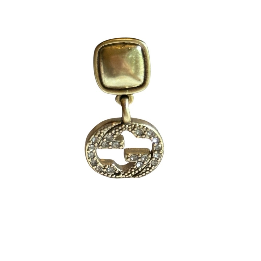 Gucci Gold Drop Square GG Earrings - Picture 3 of 4